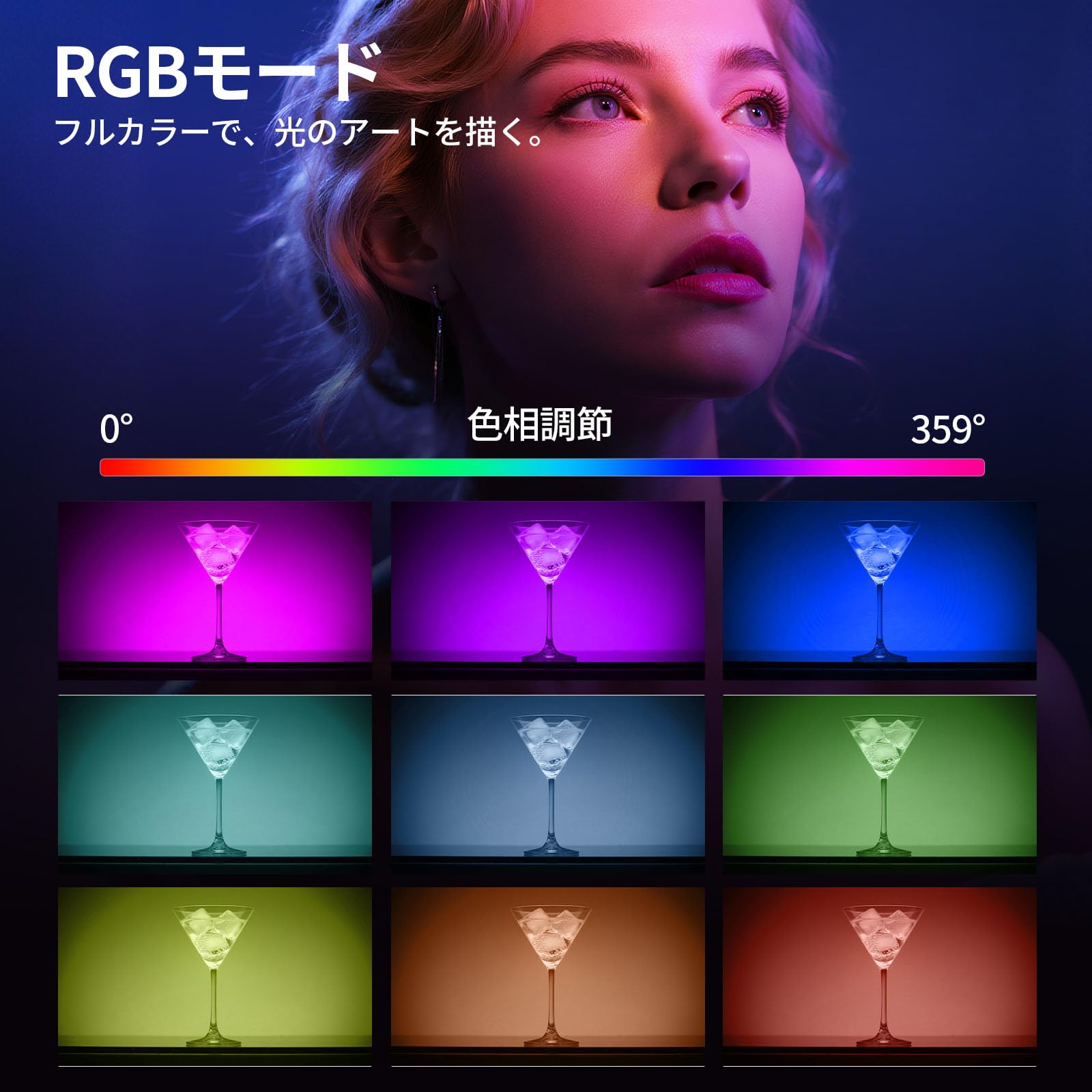 Amazon | Ulanzi C10 RGB撮影用ライト LED ビデオライト 小型 1800k